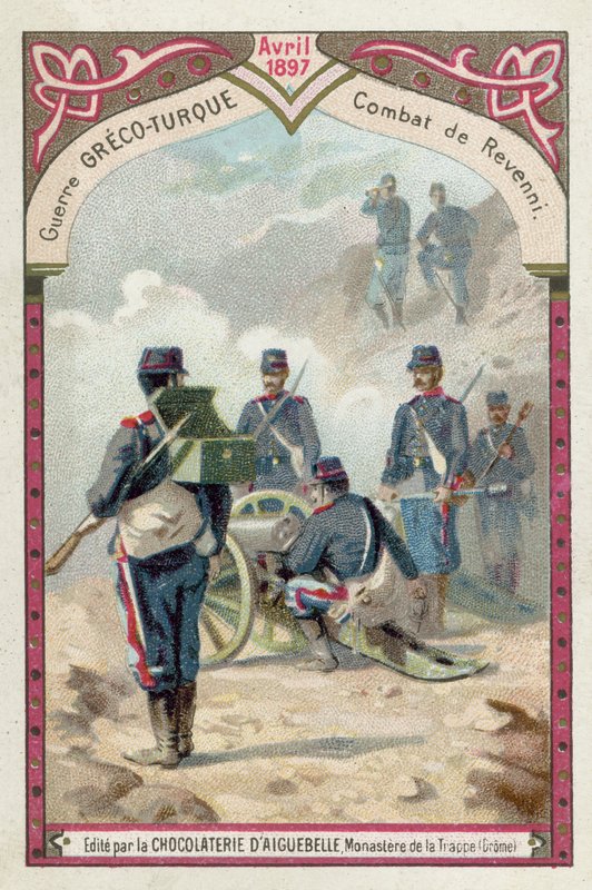 Slaget ved Revenni, græsk-tyrkisk krig, april 1897 af European School