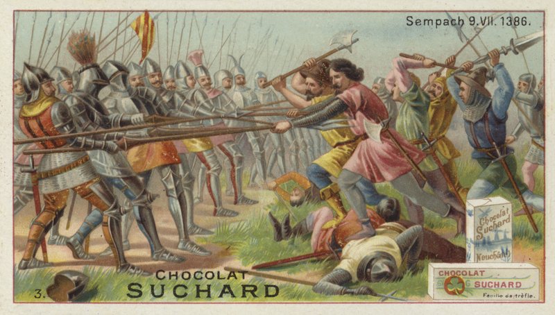 Slaget ved Sempach, Schweiz, 9. juli 1386 af European School