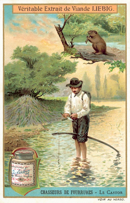 Bæverfanger (chromolitho) af European School