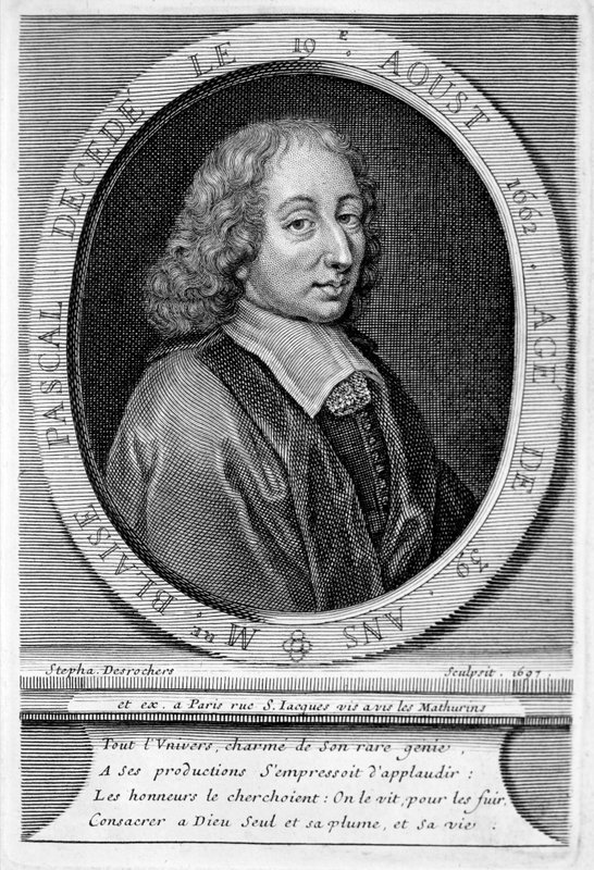 Blaise Pascal, fransk matematiker og fysiker (gravering) af European School
