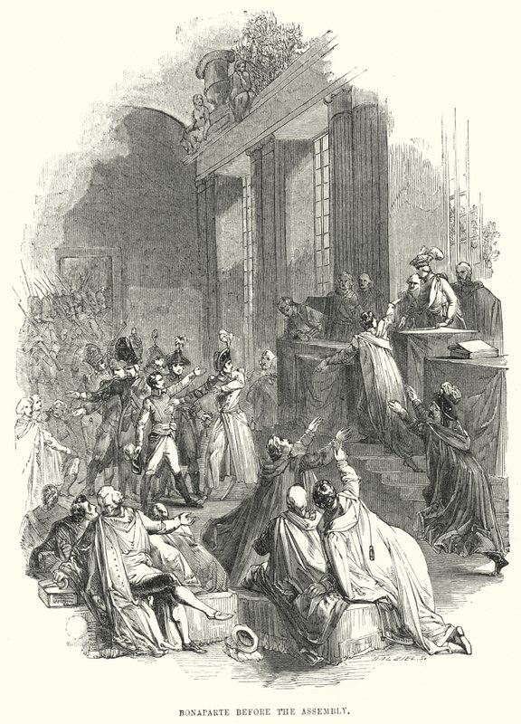 Bonaparte før forsamlingen (gravering) af European School