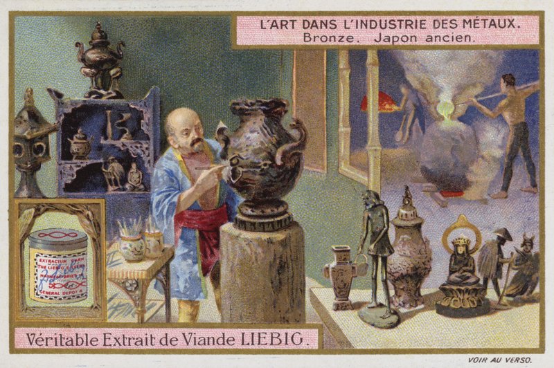 Bronze, oldtidens Japan (chromolitho) af European School