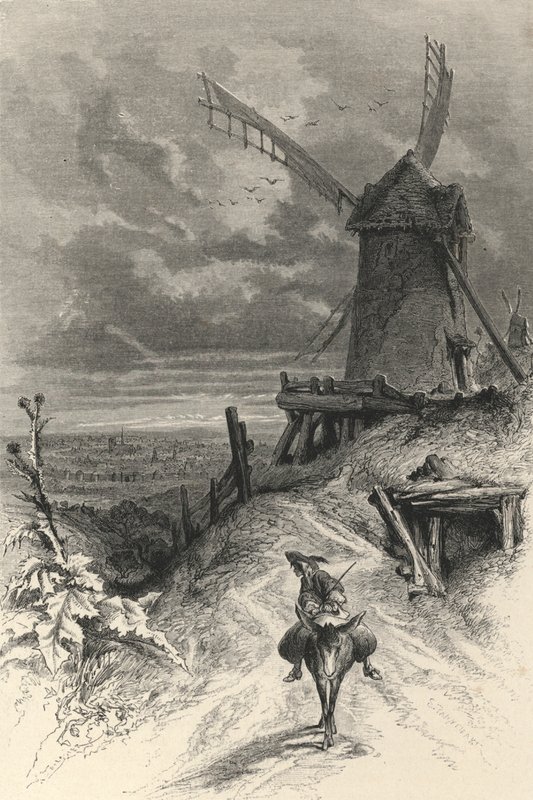 Butte Montmartre i det syttende århundrede (gravering) af European School
