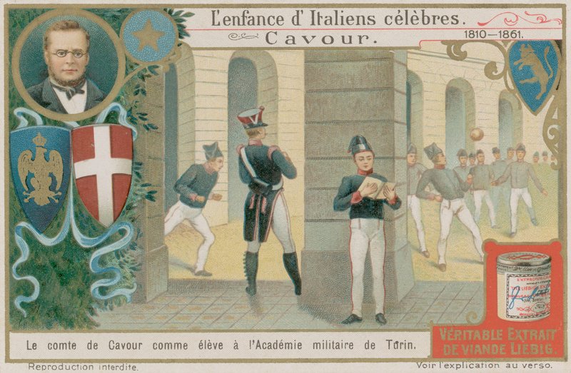 Camillo Benso, greve af Cavour, studerer på militærakademiet i Torino af European School