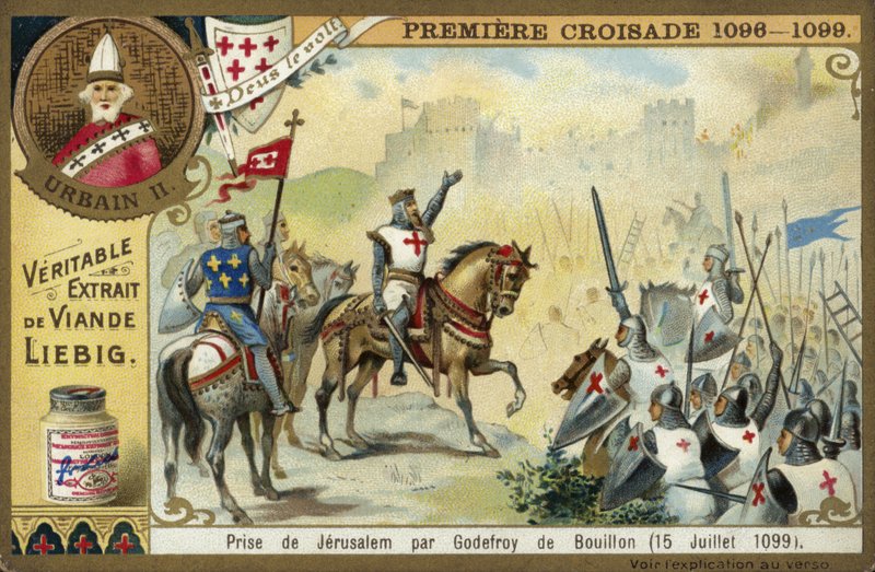 Capture of Jerusalem by Godfrey of Bouillon, First Crusade, 15 July 1099  af European School