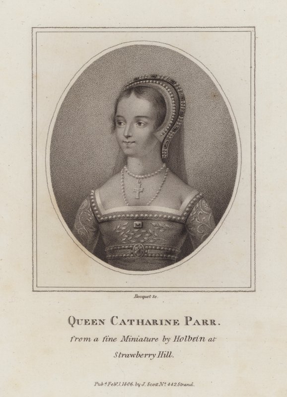 Catherine Parr, sjette kone til kong Henry VIII (gravering) af European School