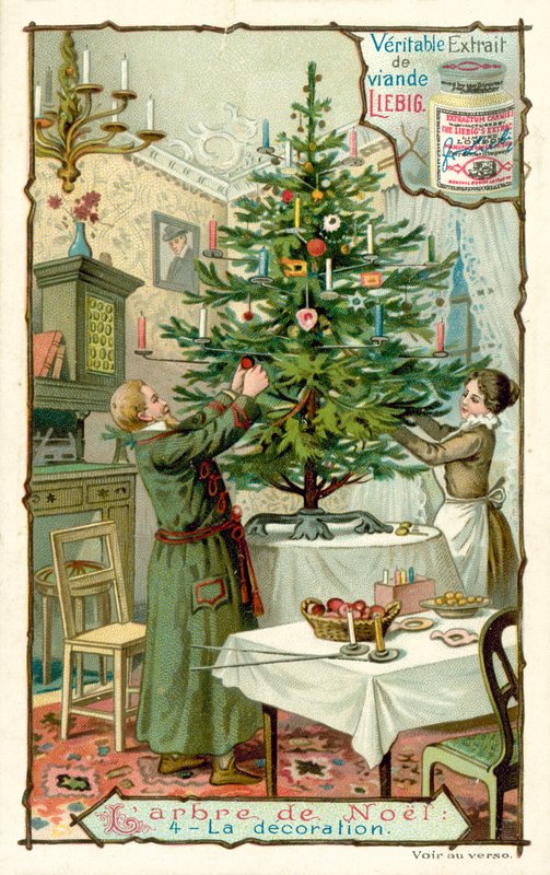 juletræ (chromolitho) af European School