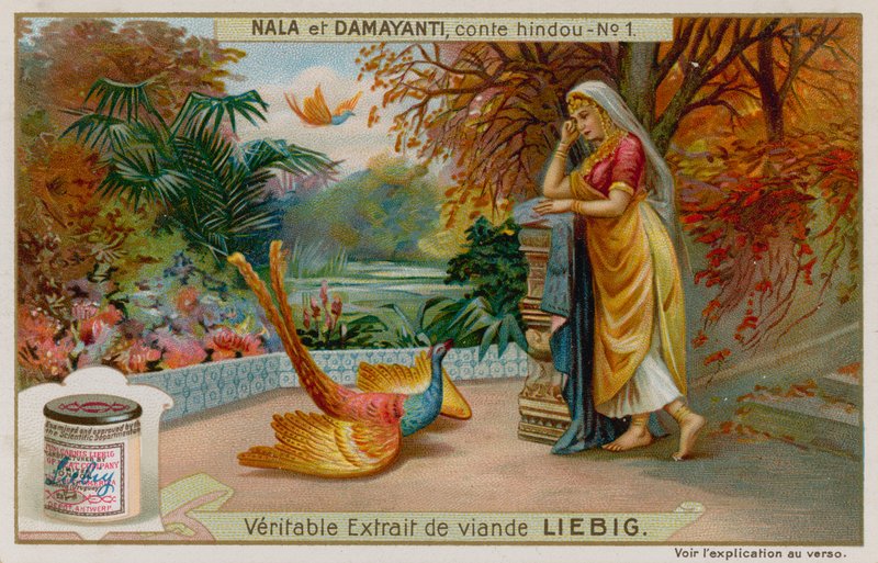 Damayanti lærer om Nalas-dyden fra en gylden svane af European School