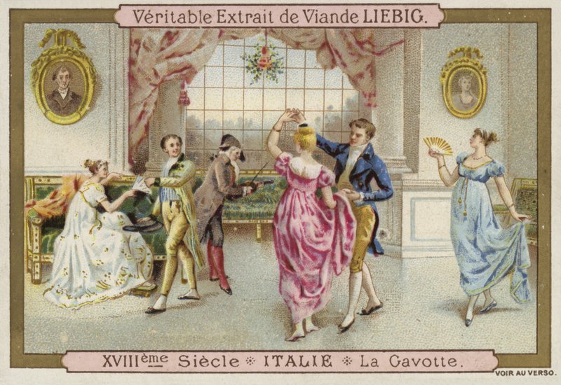 Danser Gavotten, Italien, 1700-tallet af European School