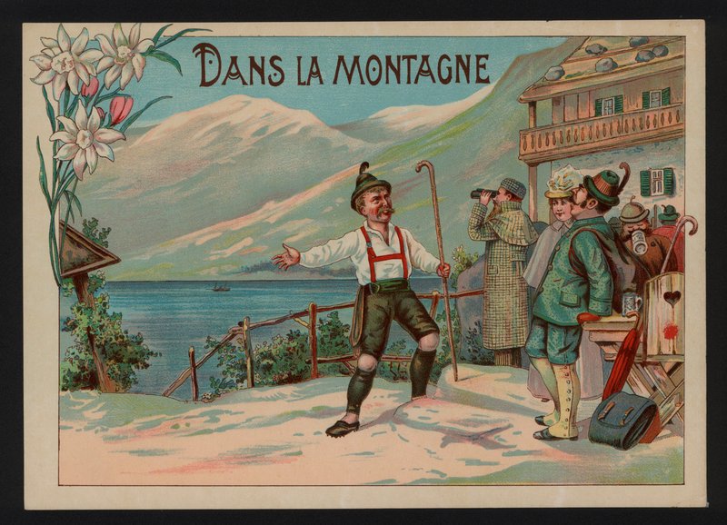 In The Mountain (farve litho) af European School