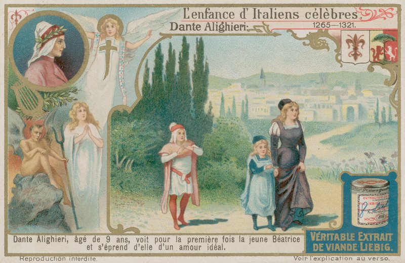 Dante Alighieri ser Beatrice for første gang i en alder af ni af European School