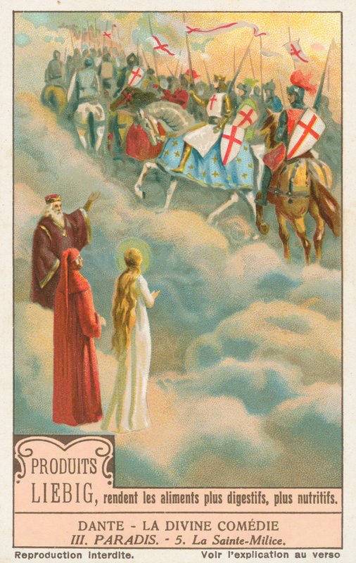 Dante, Den guddommelige komedie, Liebig-kort, begyndelsen af det 20. århundrede (chromo) af European School