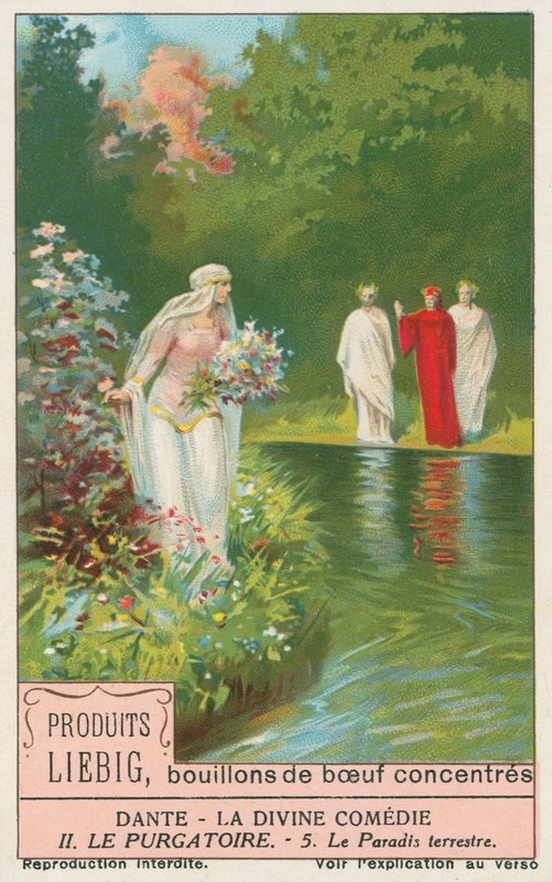 Dante, Den guddommelige komedie, Liebig-kort, begyndelsen af det 20. århundrede (chromo) af European School