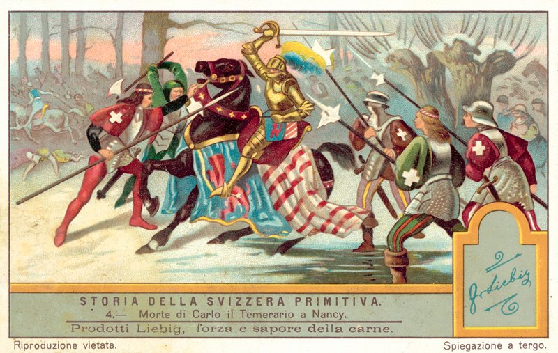 Karl den Drives død i slaget ved Nancy, 1477 af European School