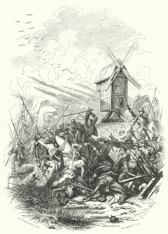 Johannes af Bøhmens død i slaget ved Crecy, 1346 af European School