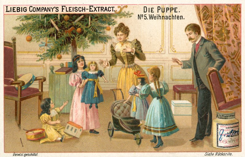 Dukker til jul (chromolitho) af European School