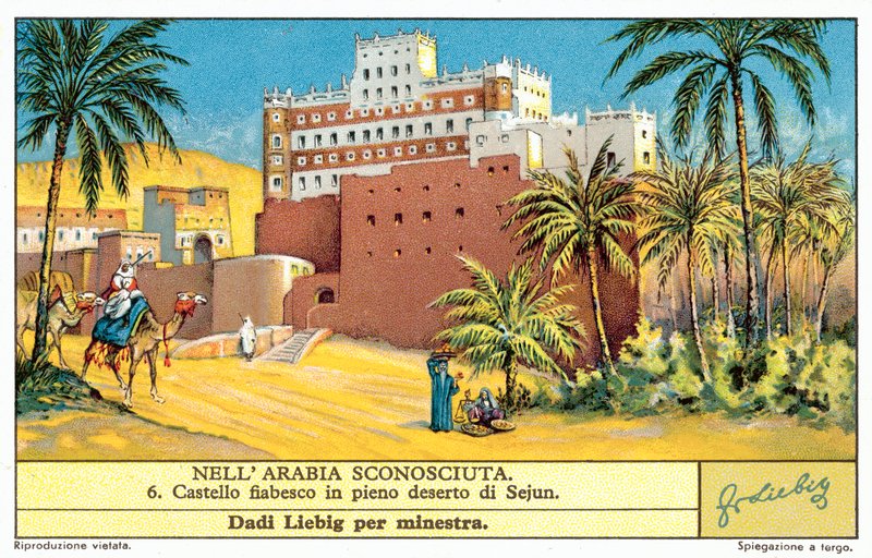 Eventyrslot i ørkenen ved Sejun (chromolitho) af European School