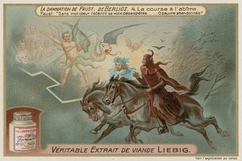 Faust og Mephistopheles rider forbi dæmoner af European School
