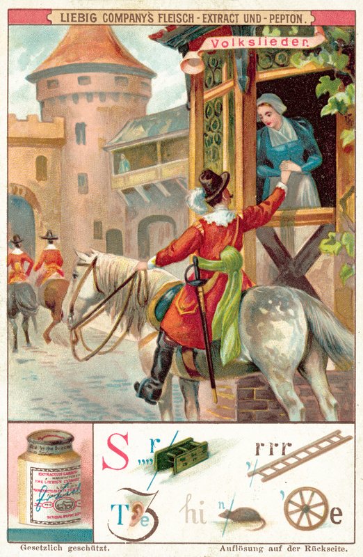 Folkesang (chromolitho) af European School