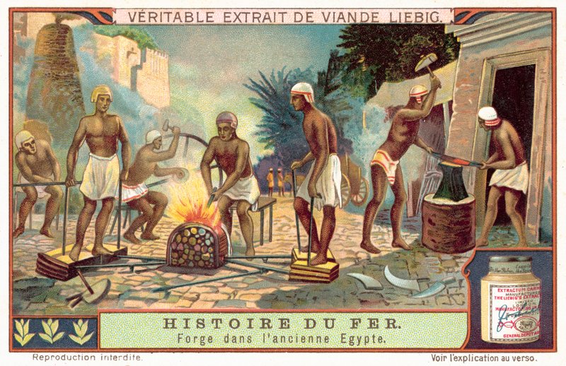 Smedje i det gamle Egypten (chromolitho) af European School