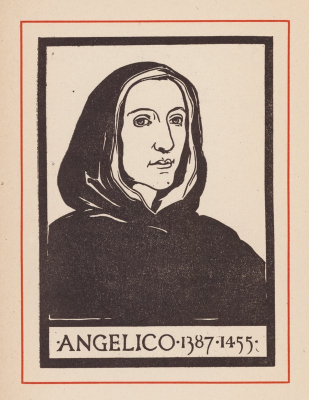 Fra Angelico, italiensk renæssancekunstner (litografi) af European School
