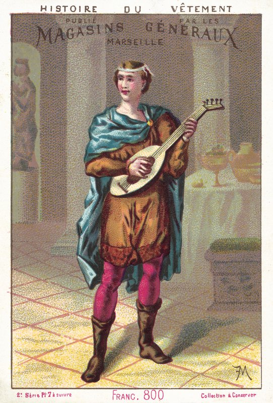 Frank, c 800 AD (farve litho) af European School