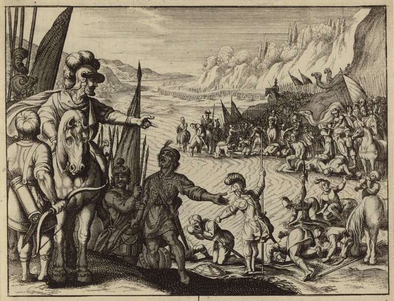 Gideon vælger 300 soldater til at angribe Midjans lejr (gravering) af European School
