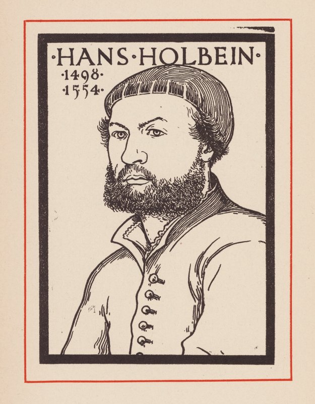 Hans Holbein den yngre, tysk kunstner (litografi) af European School