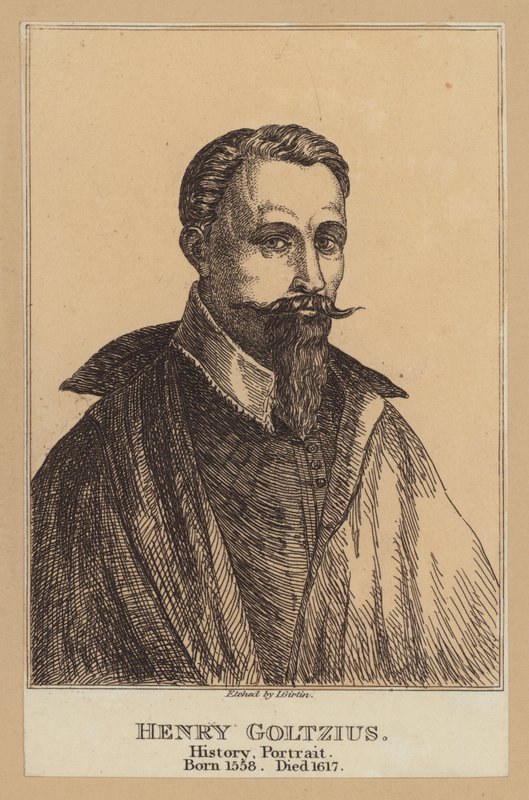 Hendrik Goltzius, hollandsk kunstner (radering) af European School