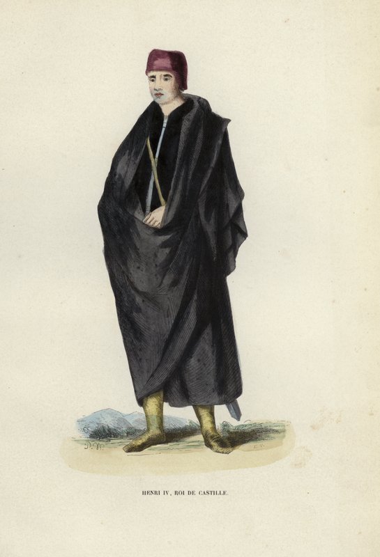 Henri IV, Roi De Castille (farvet gravering) af European School