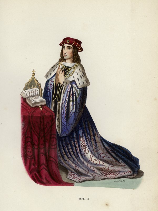 Henri VI (farvet gravering) af European School