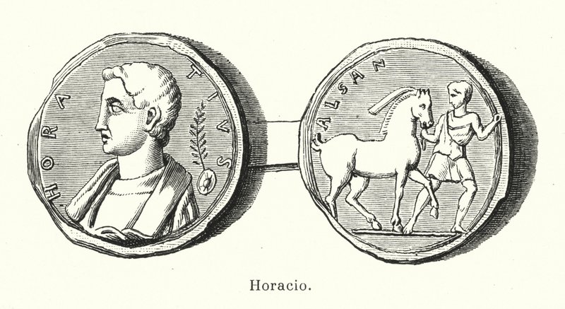 Horace, romersk digter (litho) af European School