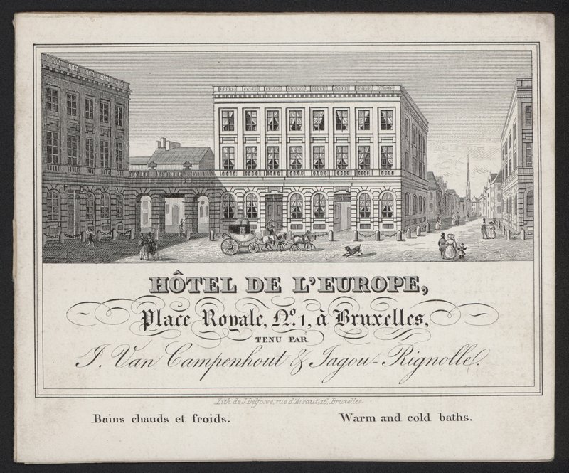 Hotel De L?Europe, Bruxelles, J Van Campenhout & Jagou Rignolle af European School