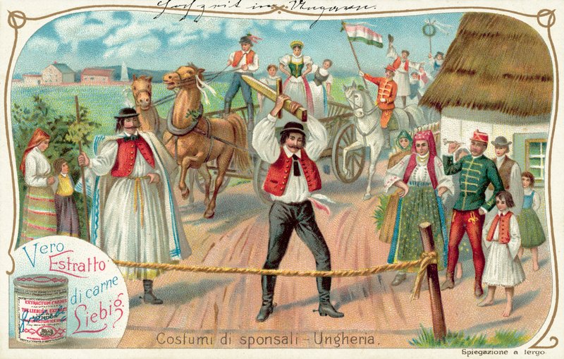 Ungarsk bryllup (chromolitho) af European School