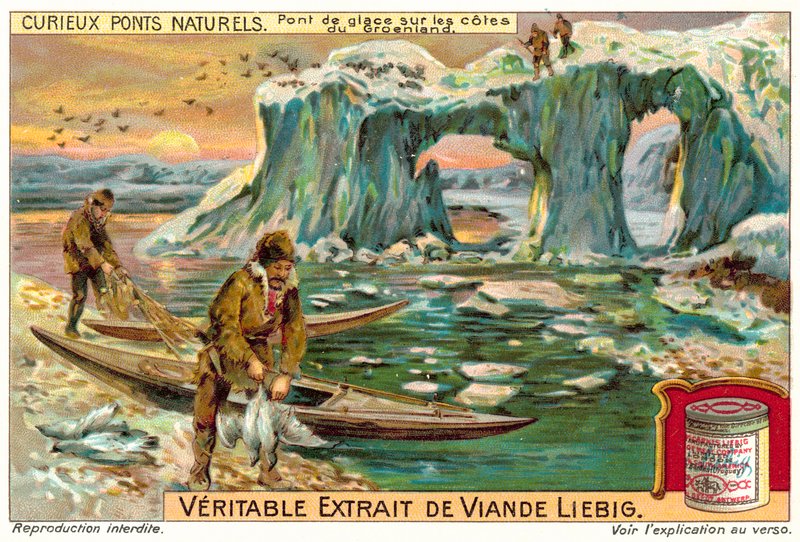 Isbro på Grønlands kyst (chromolitho) af European School