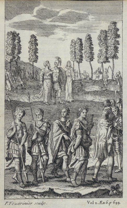 Illustration til John Drydens oversættelse af Virgils Æneiden (gravering) af European School
