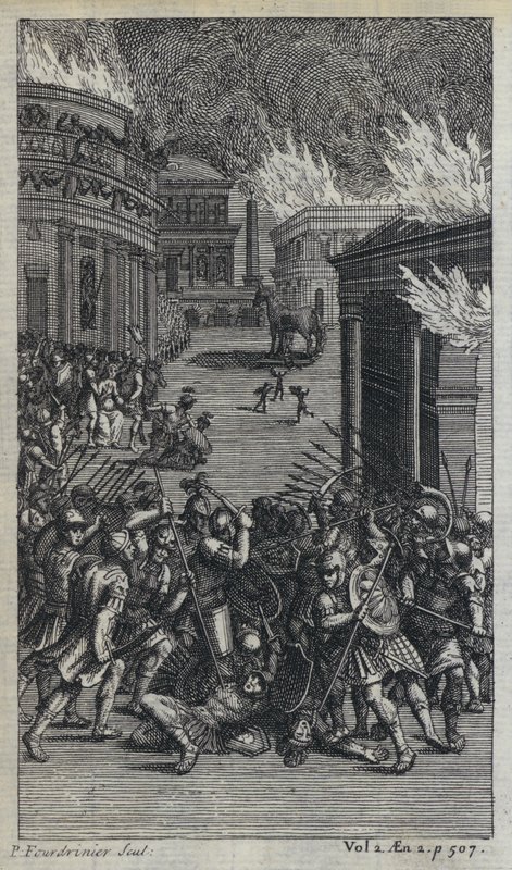 Illustration til John Drydens oversættelse af Virgils Æneiden (gravering) af European School
