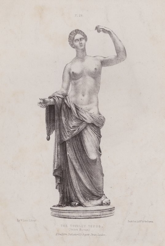 Illustration til The Anatomy of the External Forms of Man: Townley Venus, British Museum (litografi) af European School