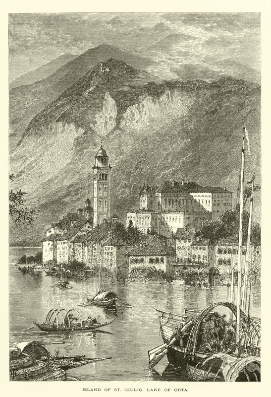 Øen St Giulio, Orta-søen (gravering) af European School
