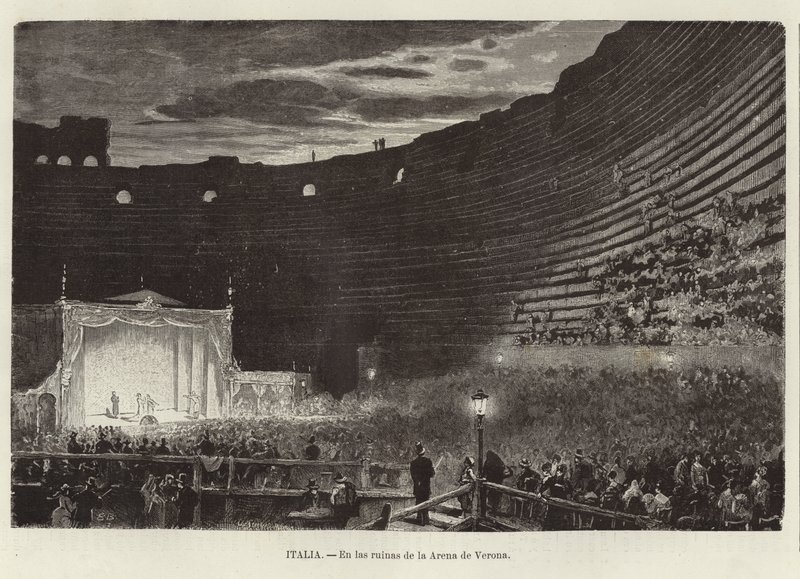 Italien - I ruinerne af Arena of Verona af European School