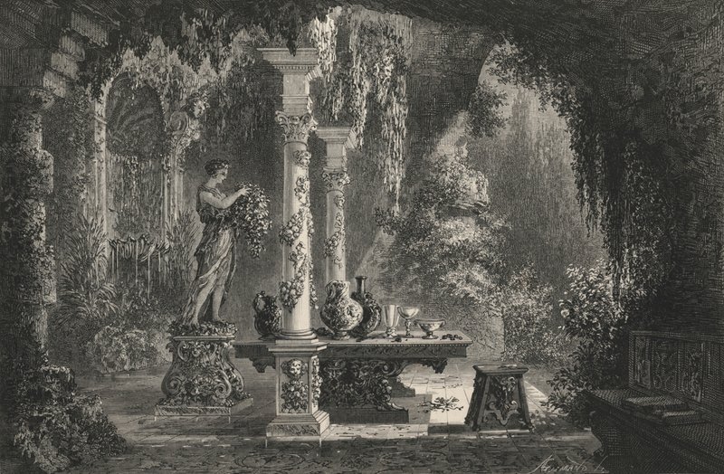 Delectable Garden af ​​Bernard Palissy (gravering) af European School