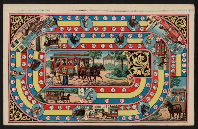 Tramway Game, Tramway Game (farve litho) af European School
