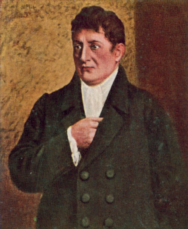 Johann Gottlieb Fichte, tysk filosof og forfatter (farvelitografi) af European School