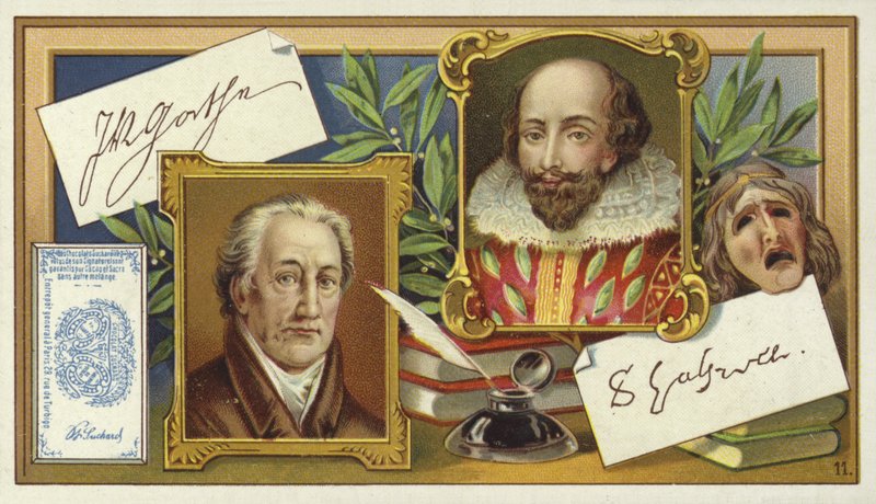 Johann Wolfgang von Goethe og William Shakespeare af European School