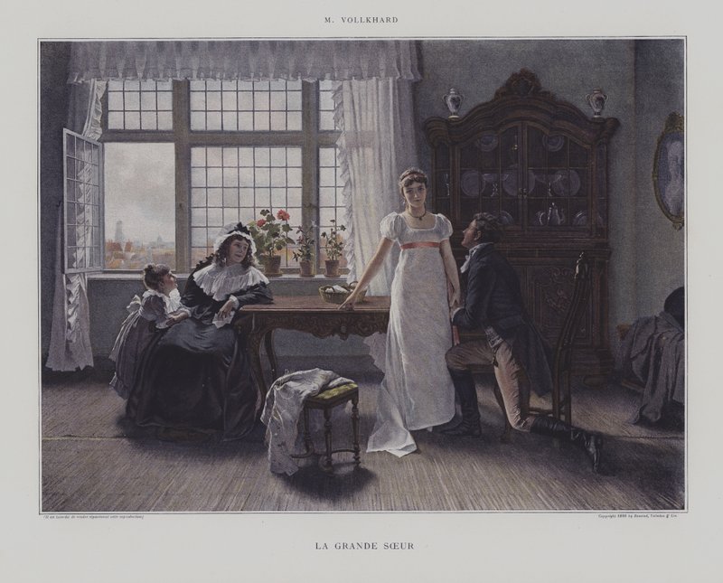 The Big Sister (farve litho) af European School