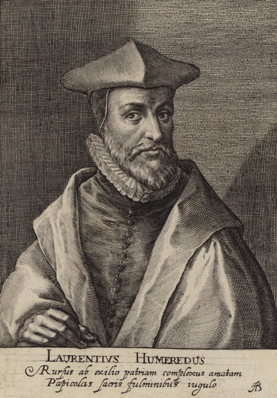 Laurence Humphrey, engelsk teolog, præsident for Magdalen College, Oxford (gravering) af European School