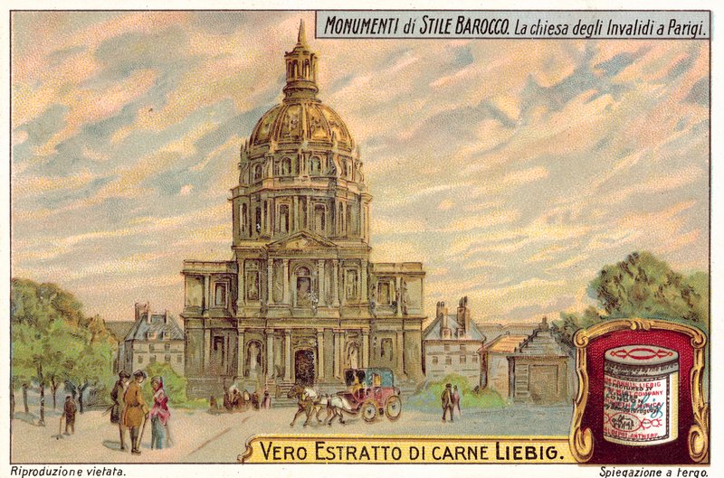 Les Invalides, Paris (chromolitho) af European School