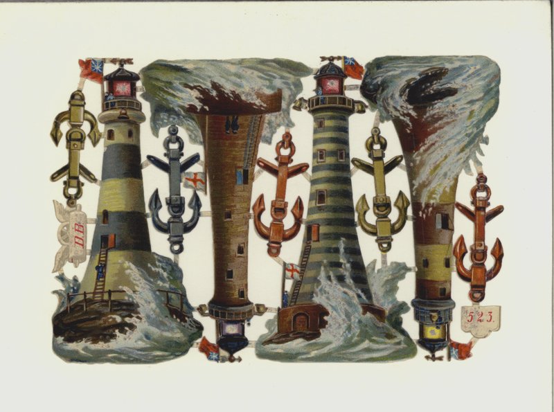 Fyrtårn (chromolitho) af European School