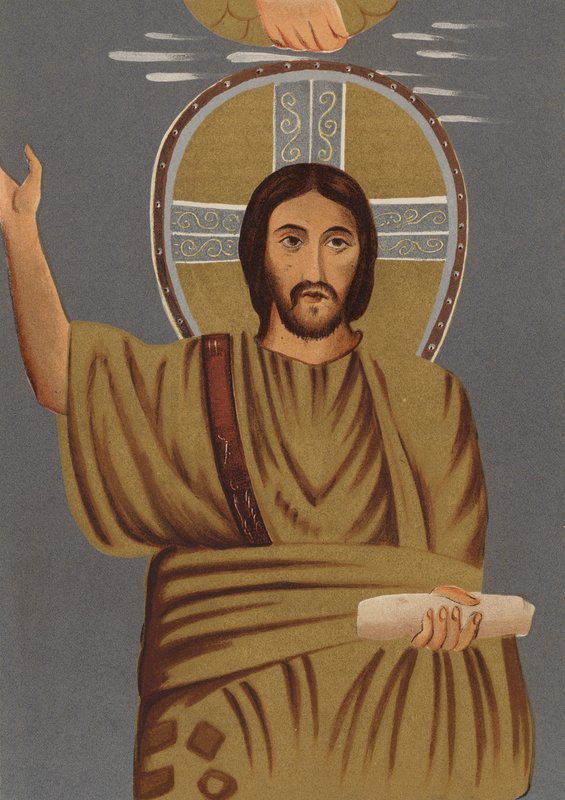 Lighed med Jesus Kristus: Fra kapellet i St Prasede (chromolitho) af European School
