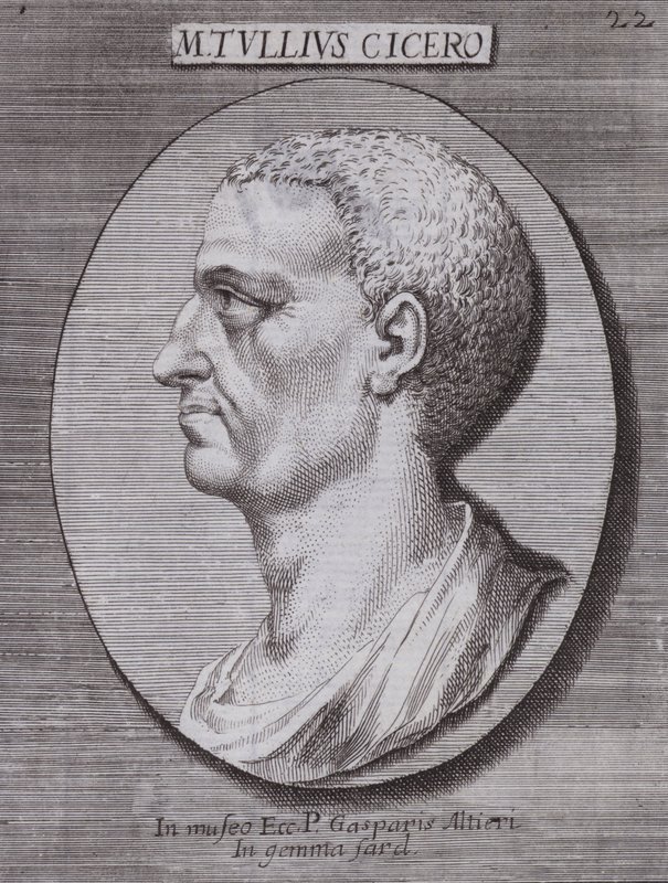 Marcus Tullius Cicero, romersk filosof, politiker, lærd og taler (gravering) af European School